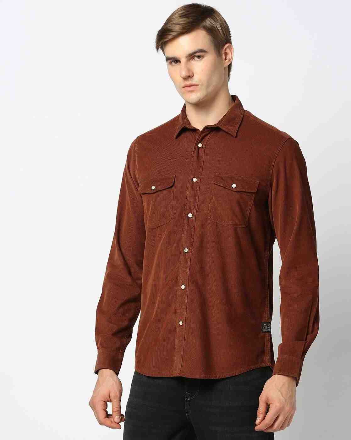 Lee Cooper | Men Corduroy Regular Fit Shirt|3