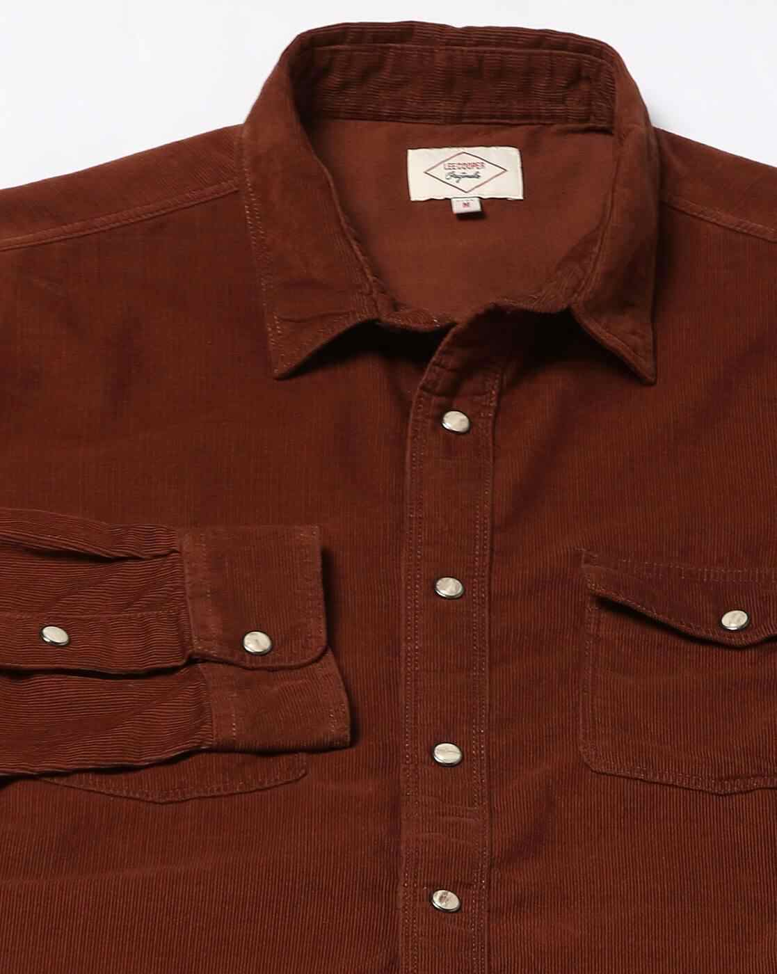 Lee Cooper | Men Corduroy Regular Fit Shirt|5