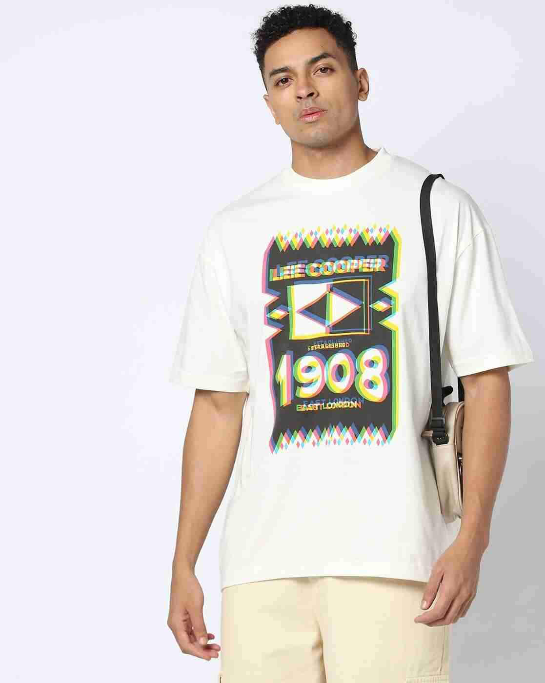 Lee Cooper | Men Graphic Print Relaxed Fit Crew-Neck T-Shirt|0