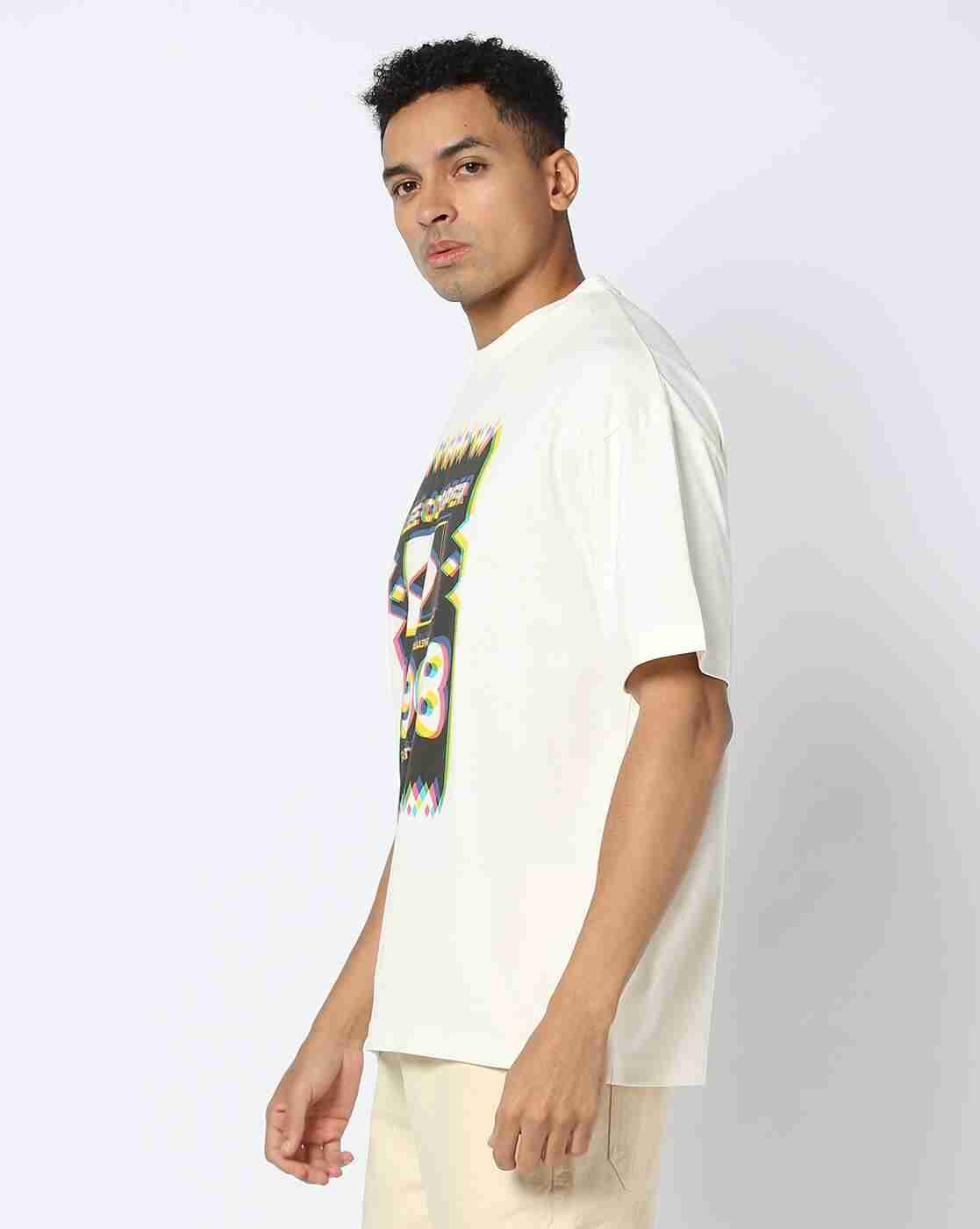 Lee Cooper | Men Graphic Print Relaxed Fit Crew-Neck T-Shirt|1