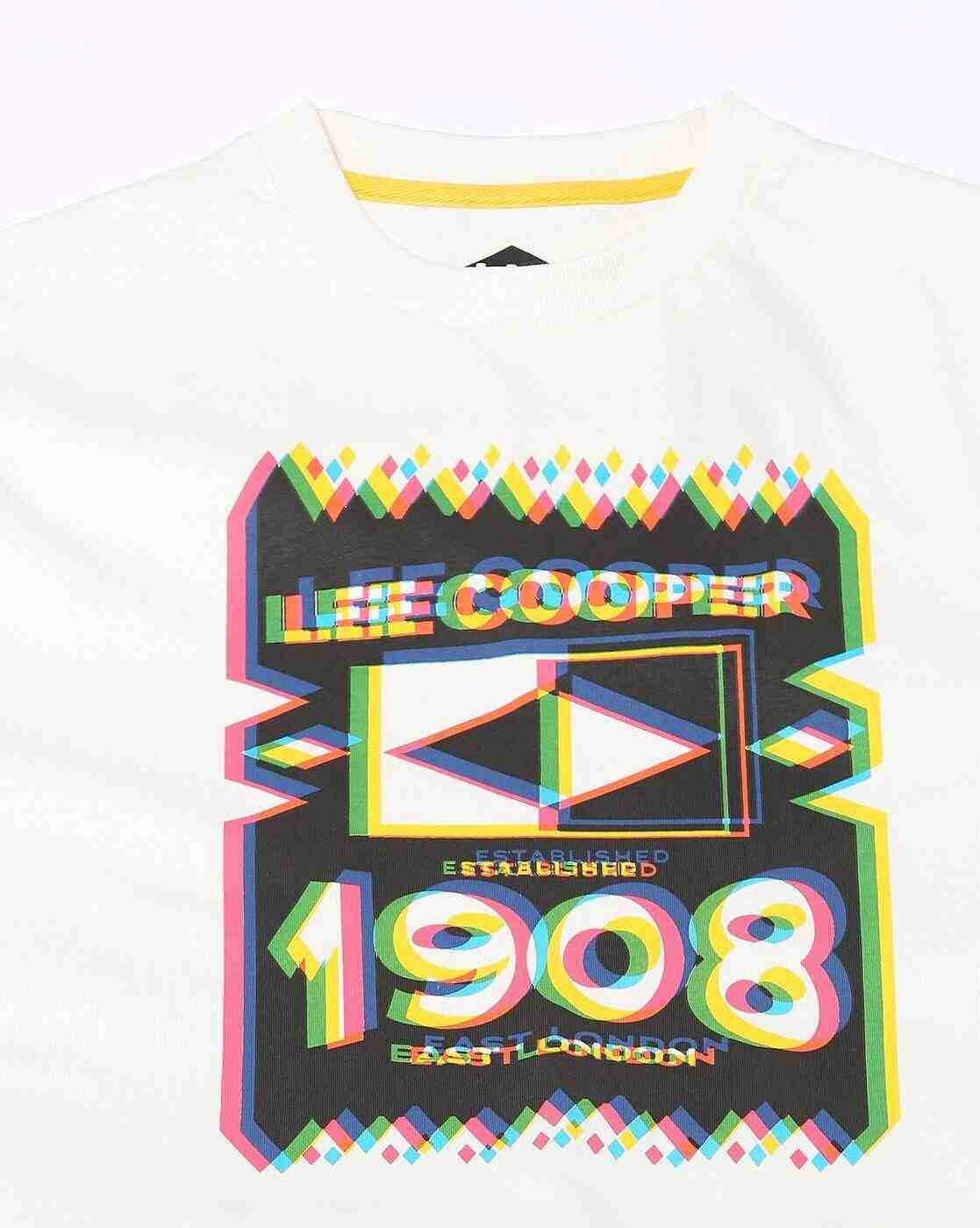 Lee Cooper | Men Graphic Print Relaxed Fit Crew-Neck T-Shirt|4
