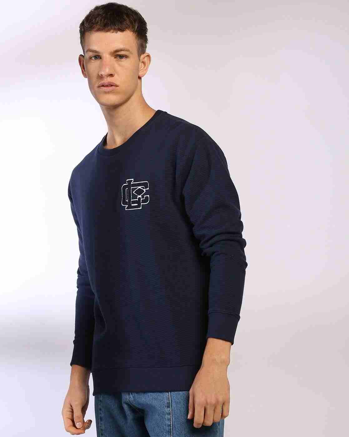 Men Embroidered Relaxed Fit Sweatshirt