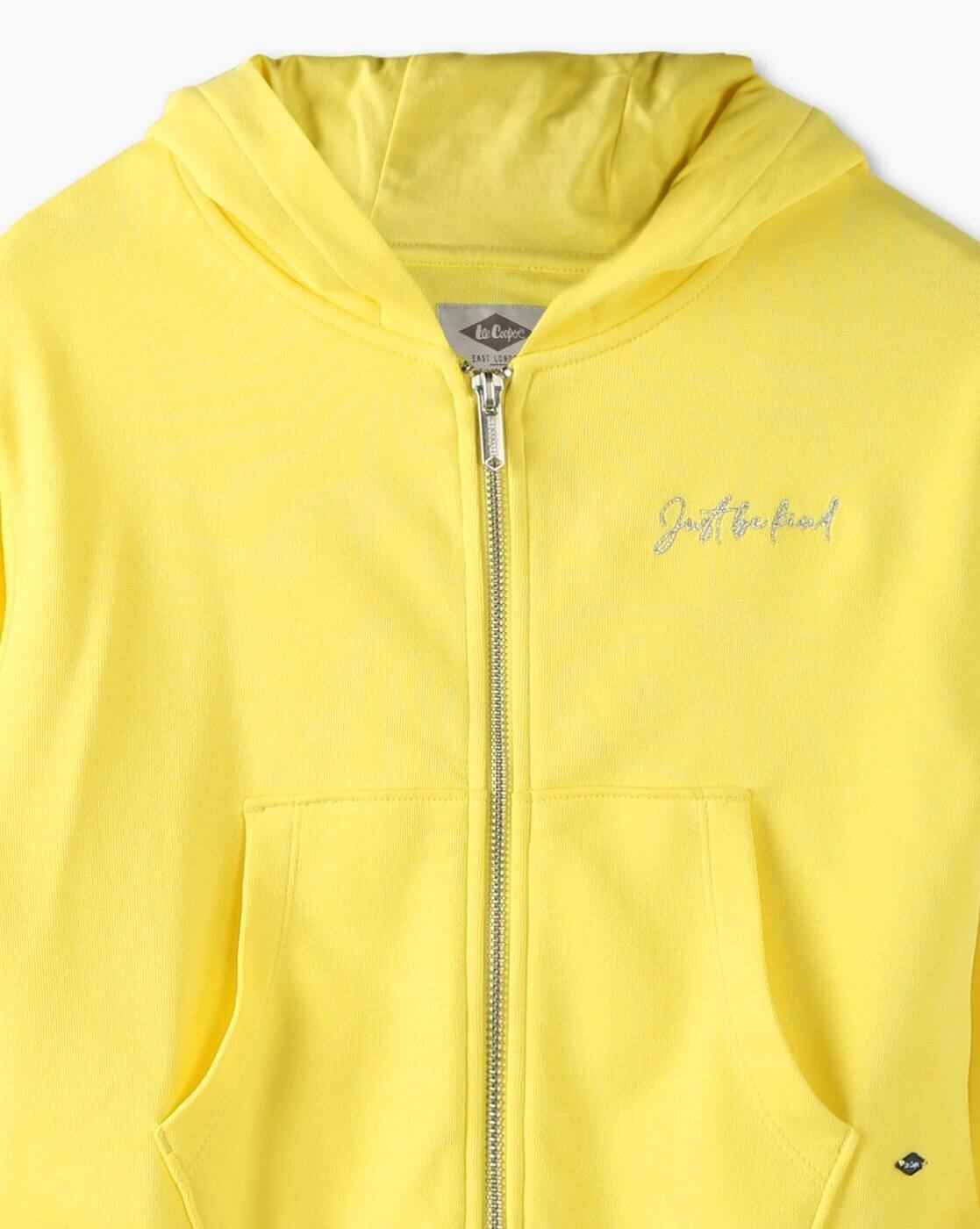 Lee Cooper | Girls Regular Fit Zip-Front Cotton Hoodie|2
