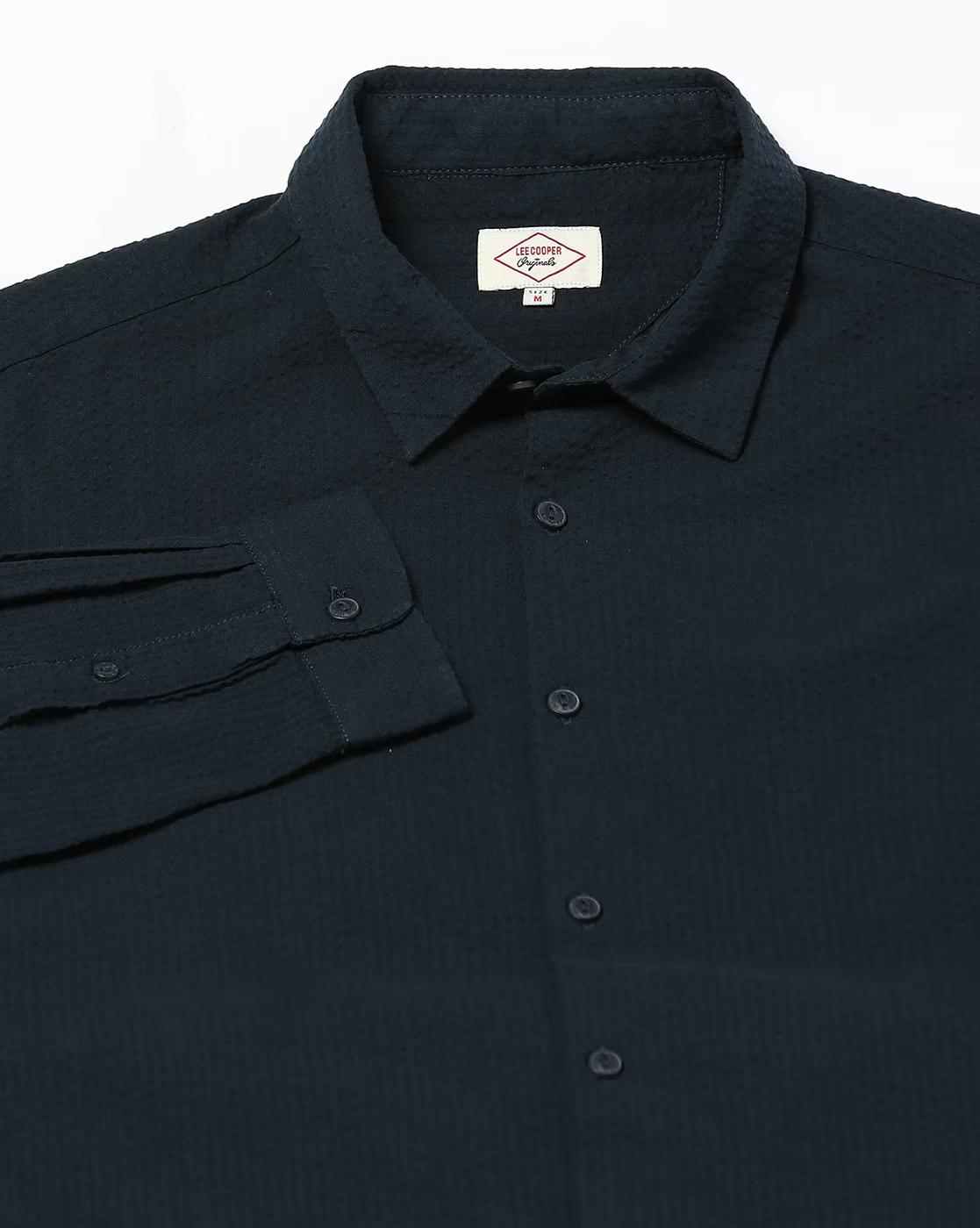 Lee Cooper | Men Seersucker Regular Fit Shirt|4