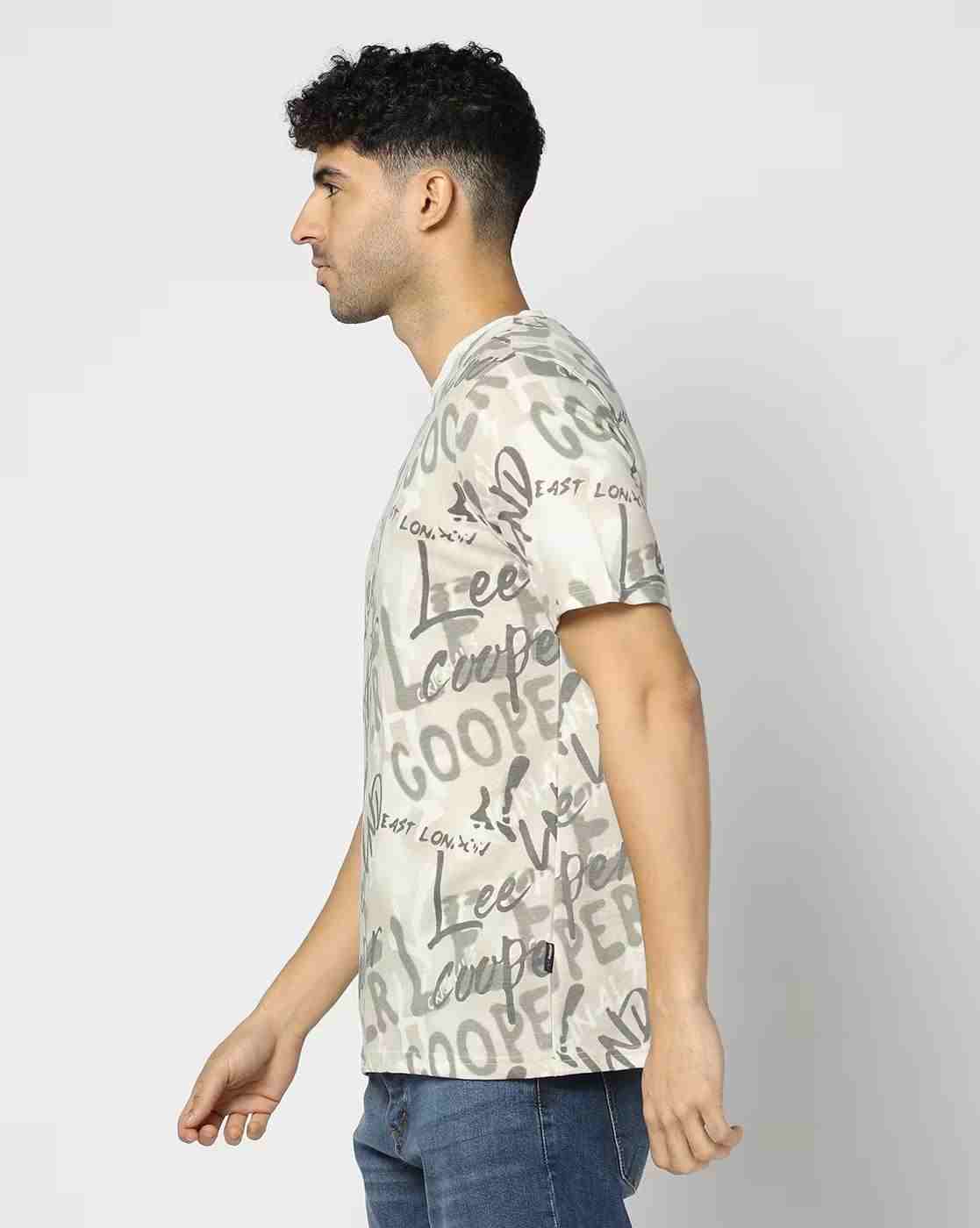 Lee Cooper | Men Printed Relaxed Fit Crew-Neck T-Shirt|1