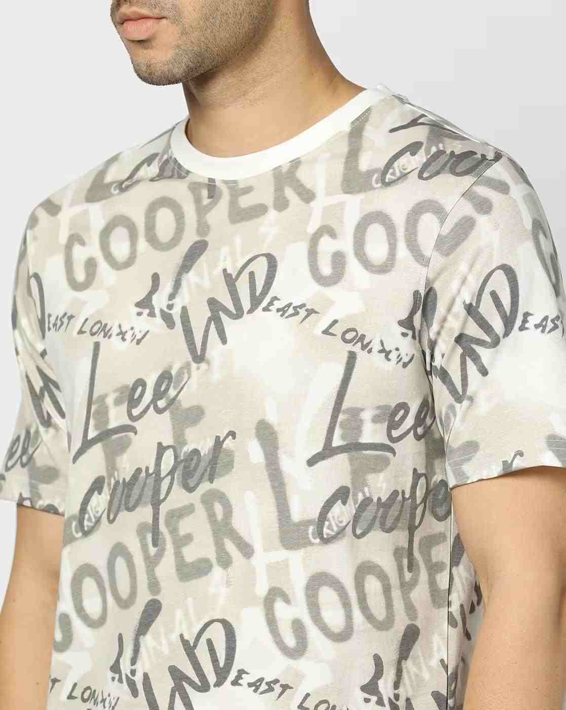 Lee Cooper | Men Printed Relaxed Fit Crew-Neck T-Shirt|3