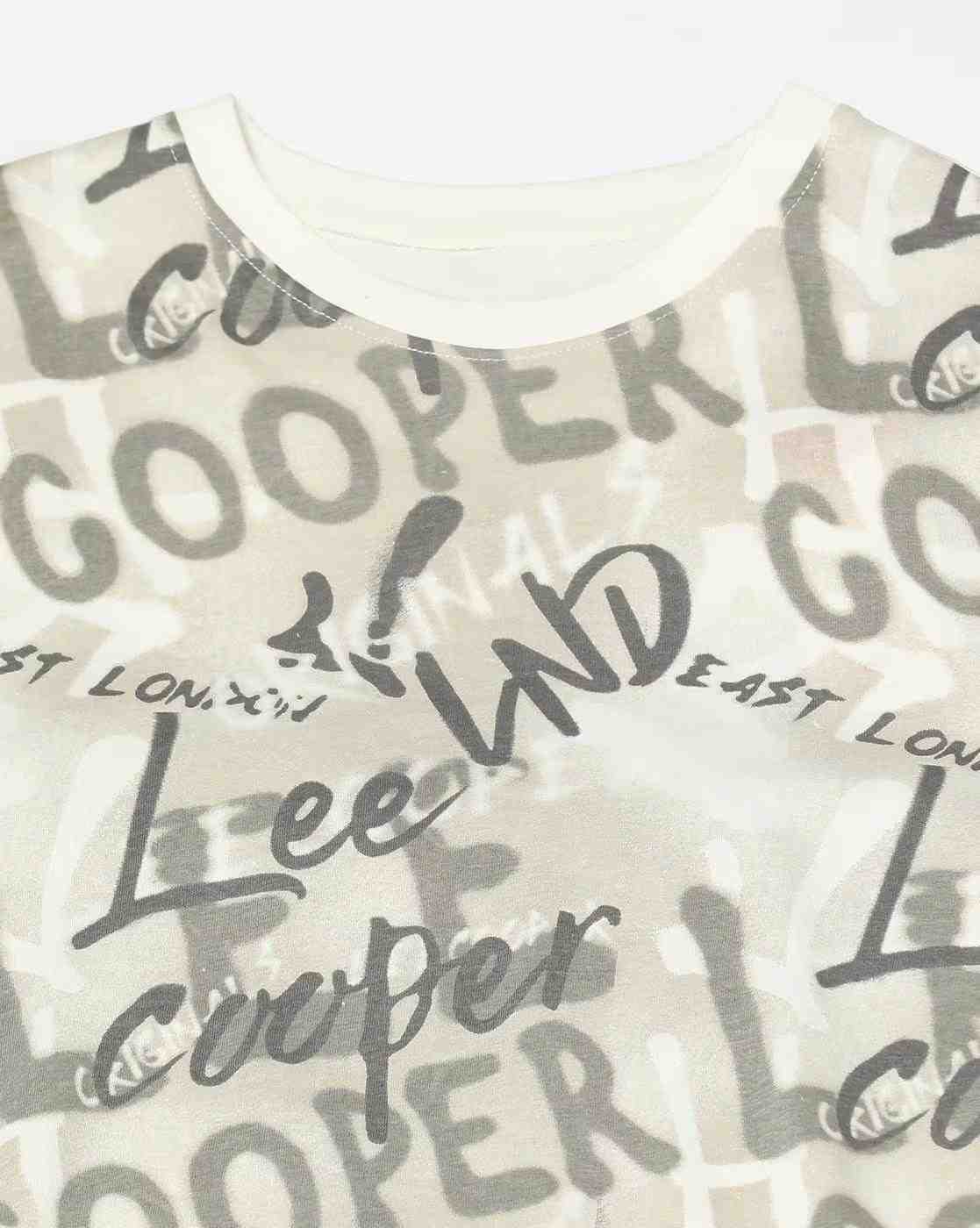 Lee Cooper | Men Printed Relaxed Fit Crew-Neck T-Shirt|4