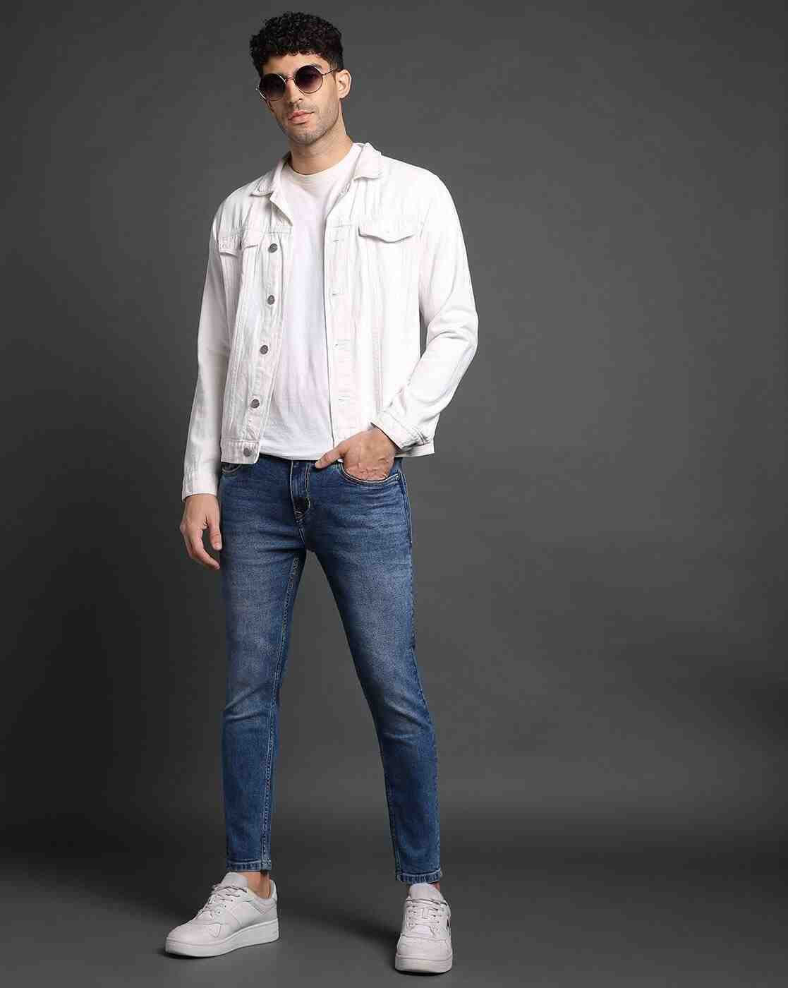 Lee Cooper | Men Stone wash Slim Fit Cropped Jeans|0