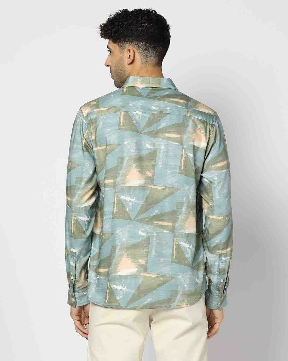 Lee Cooper | Men Printed Regular Fit Shirt|2