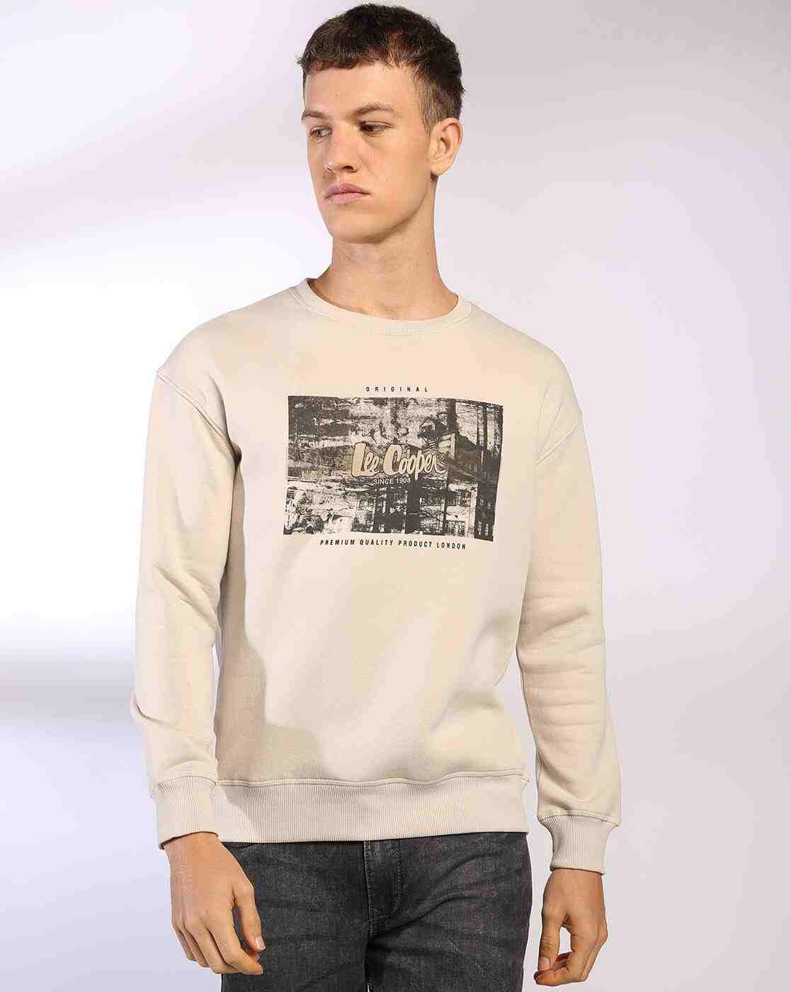 Lee Cooper | Men Brand Print Oversized Fit Sweatshirt|3