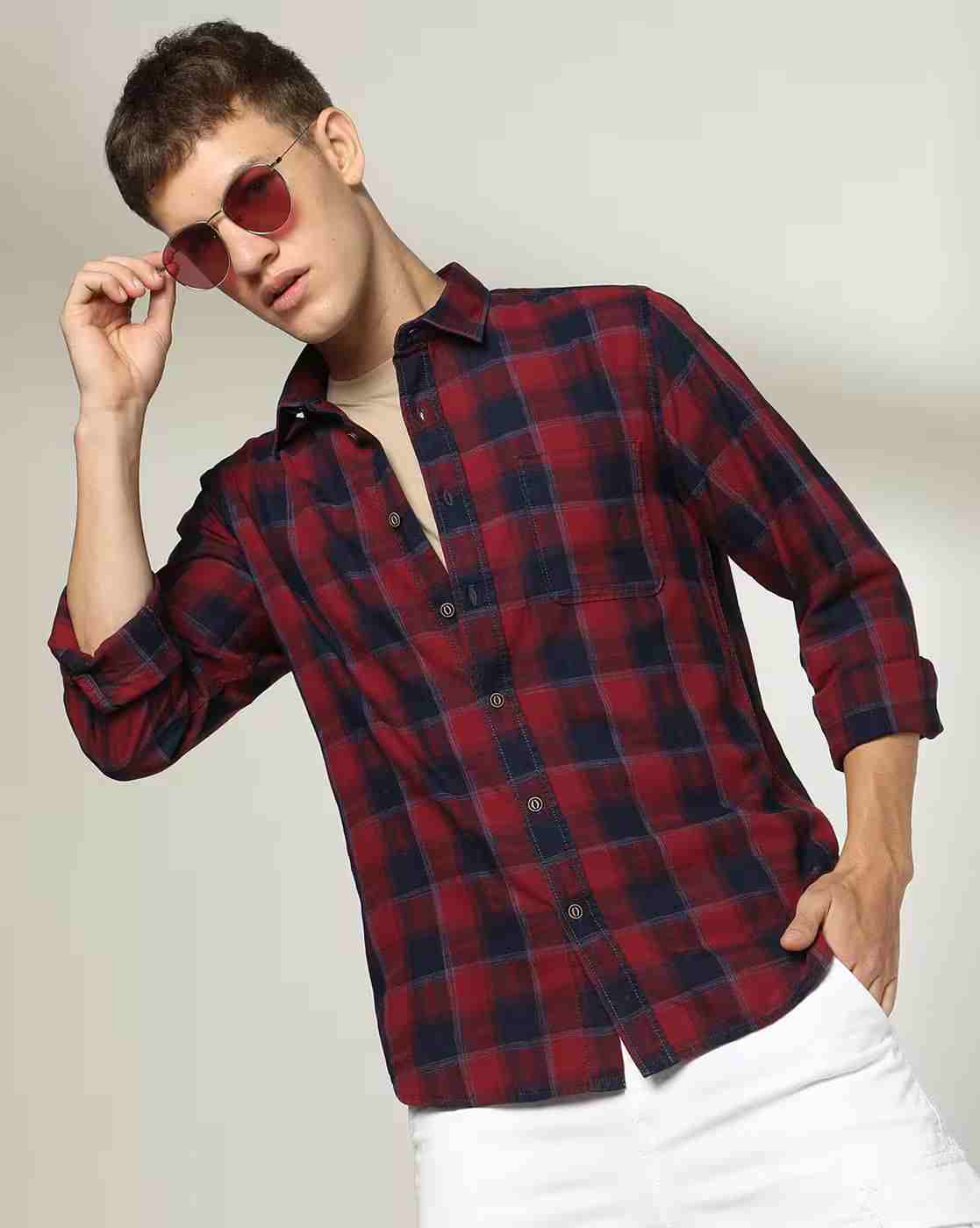 Lee Cooper | Men Checked Regular Fit Shirt|0
