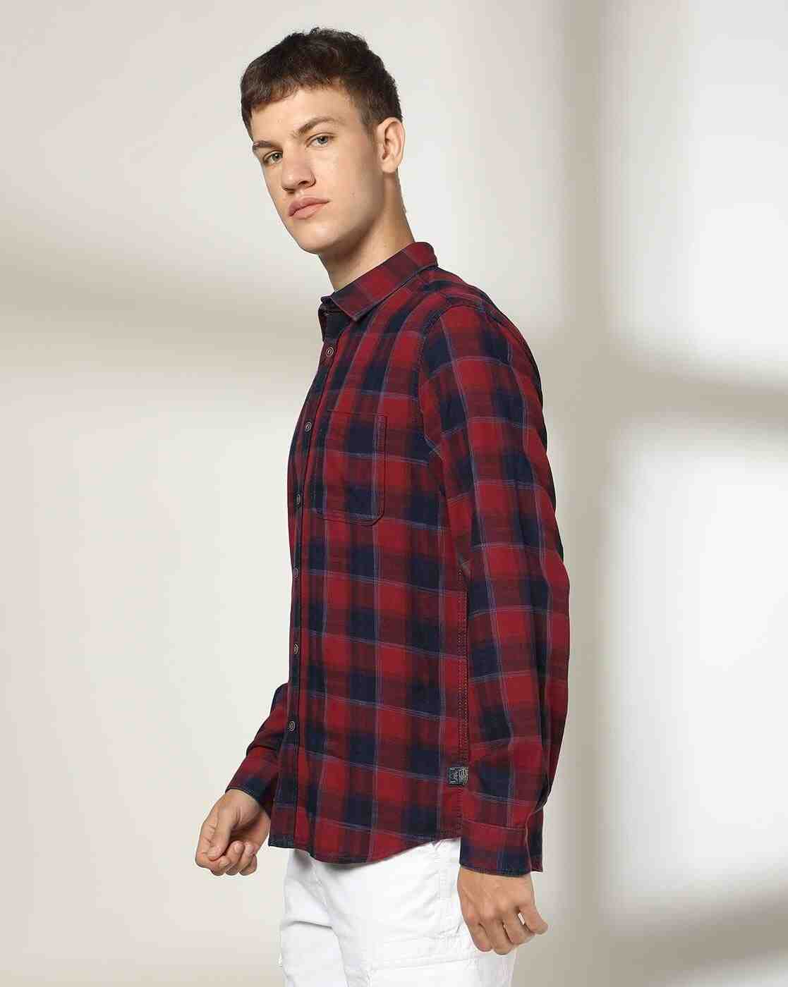 Lee Cooper | Men Checked Regular Fit Shirt|1