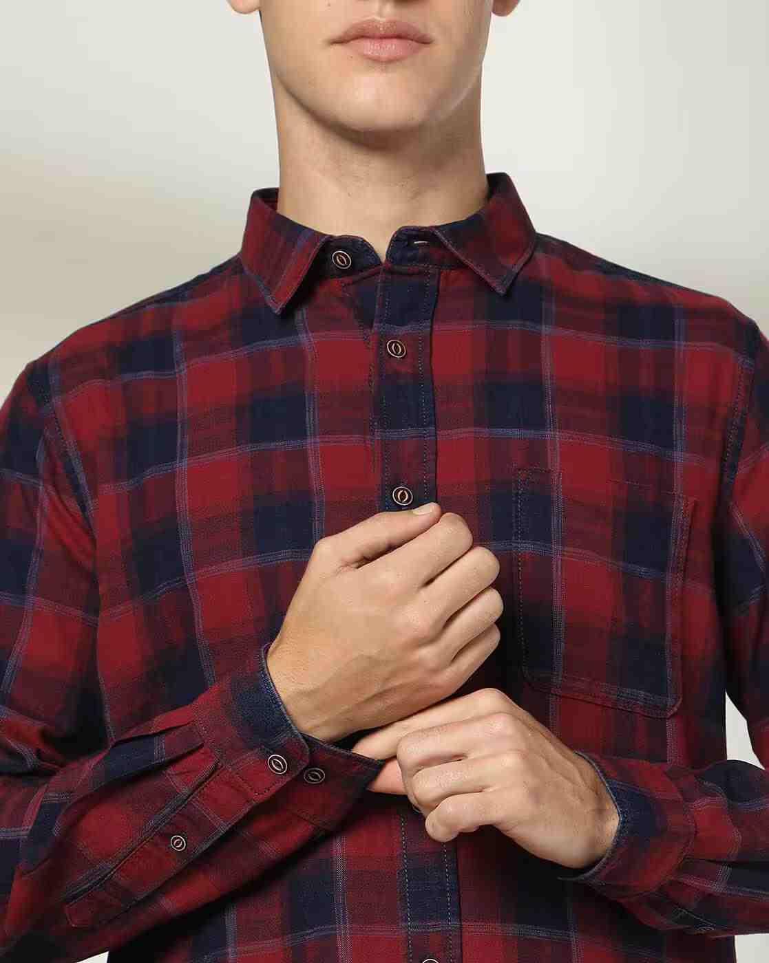 Lee Cooper | Men Checked Regular Fit Shirt|4