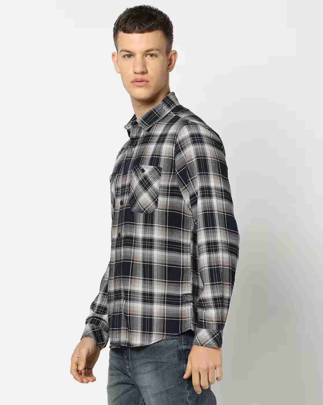 Lee Cooper | Men Checked Regular Fit Shirt|1
