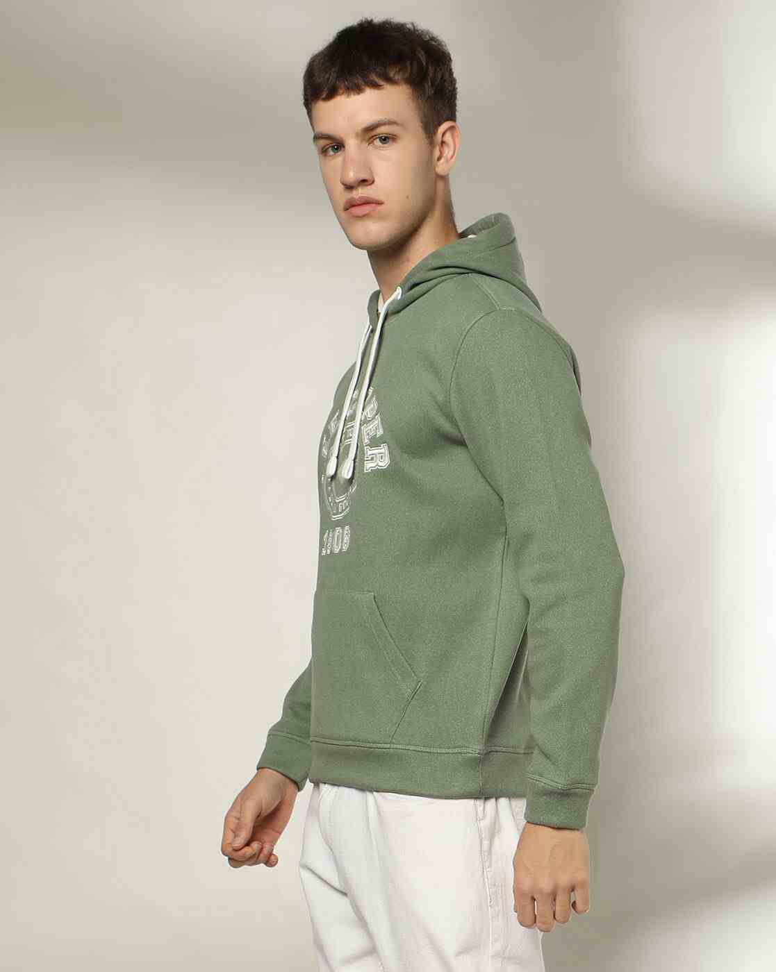 Lee Cooper | Men Embroidered Logo Relaxed Fit Hoodie|1