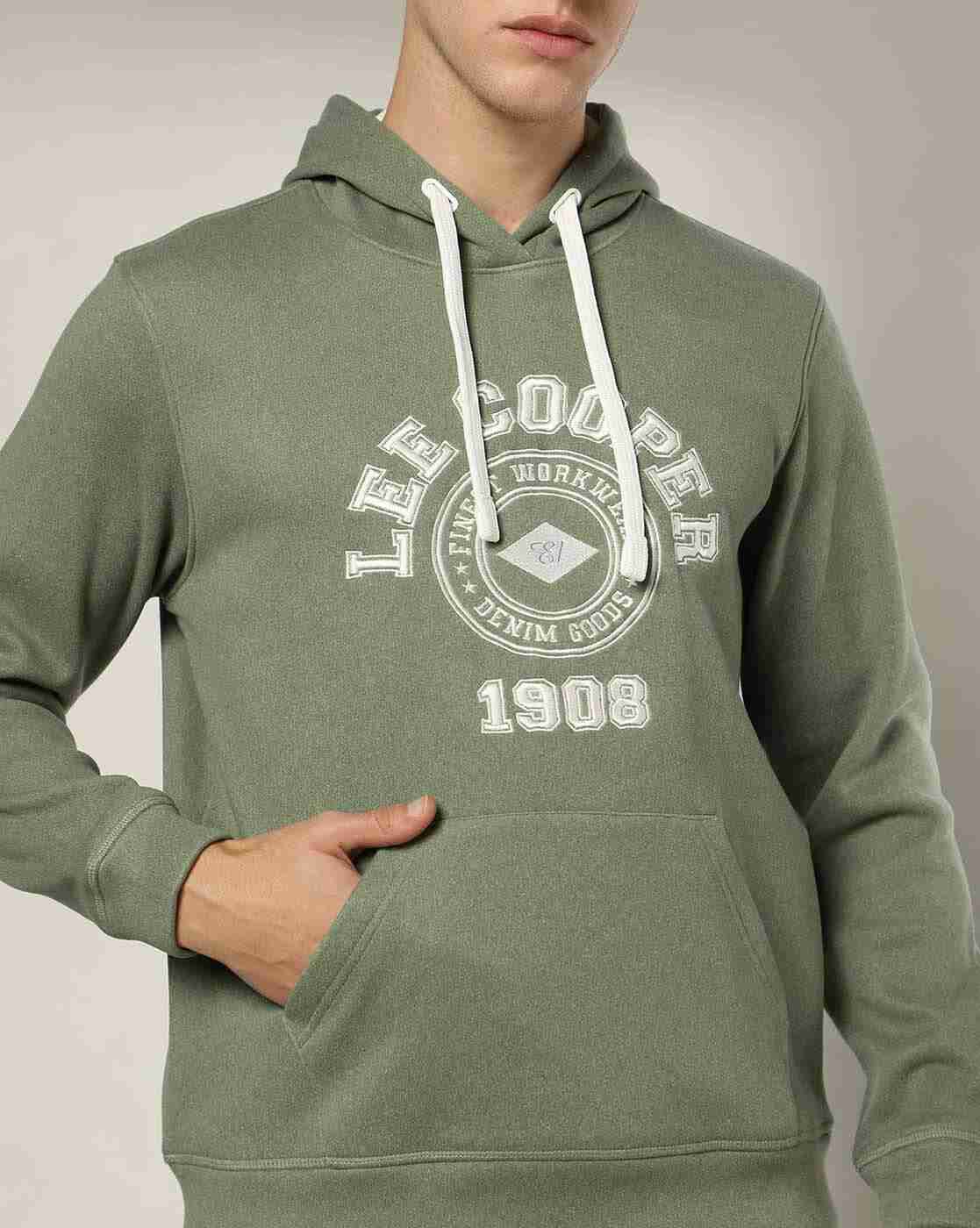 Lee Cooper | Men Embroidered Logo Relaxed Fit Hoodie|3