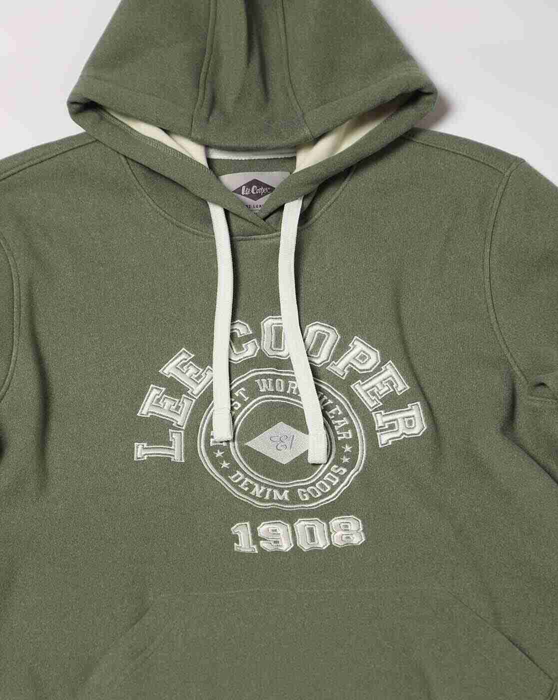 Lee Cooper | Men Embroidered Logo Relaxed Fit Hoodie|4