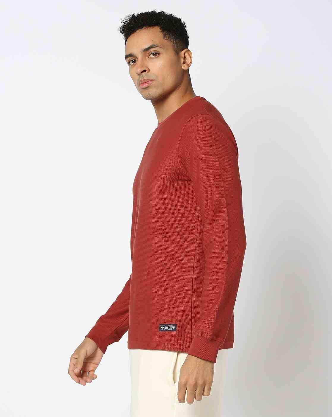 Lee Cooper | Men Relaxed Fit Crew-Neck T-Shirt|1