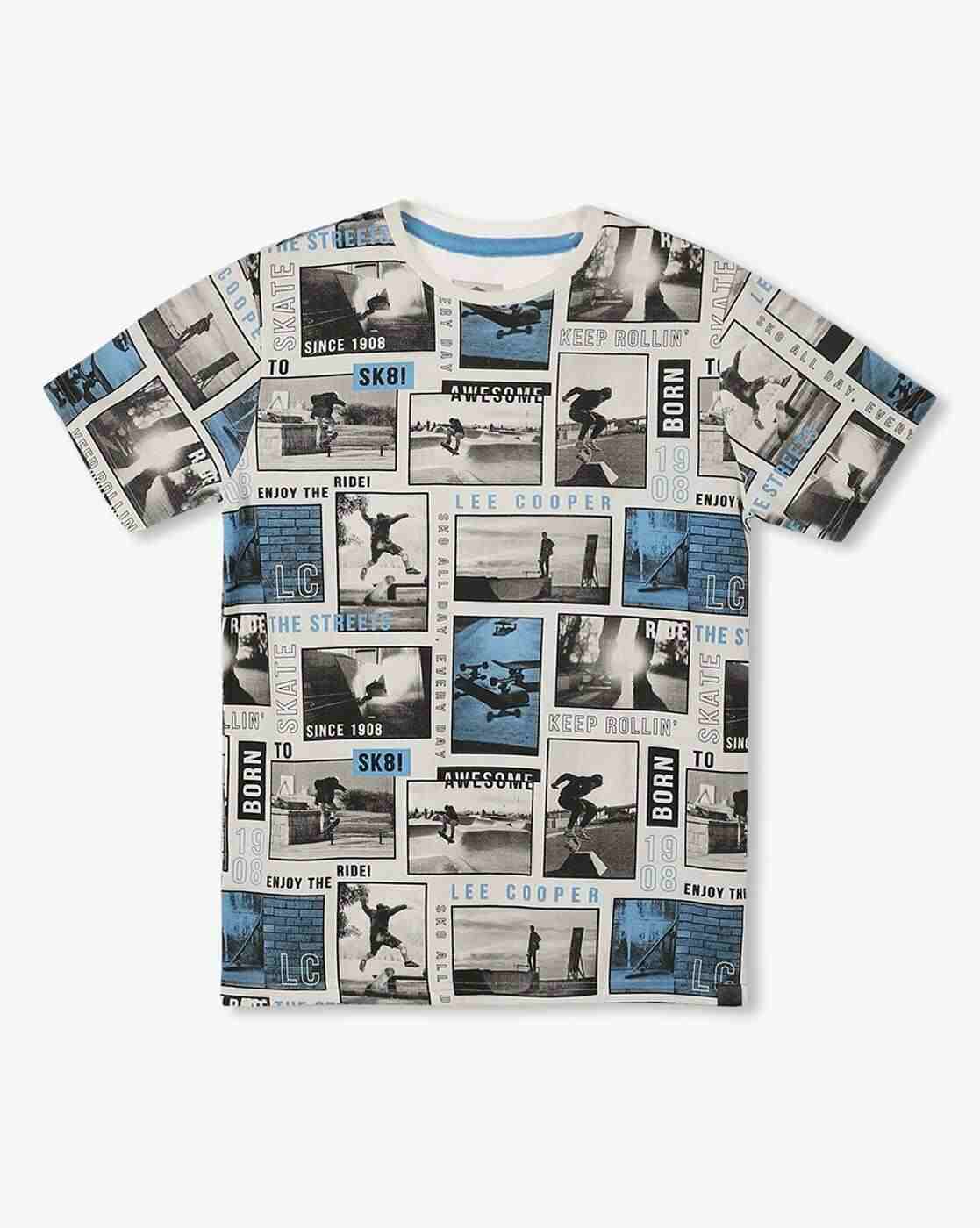 Lee Cooper | Boys All-Over Print Relaxed Fit Crew-Neck T-Shirt|0