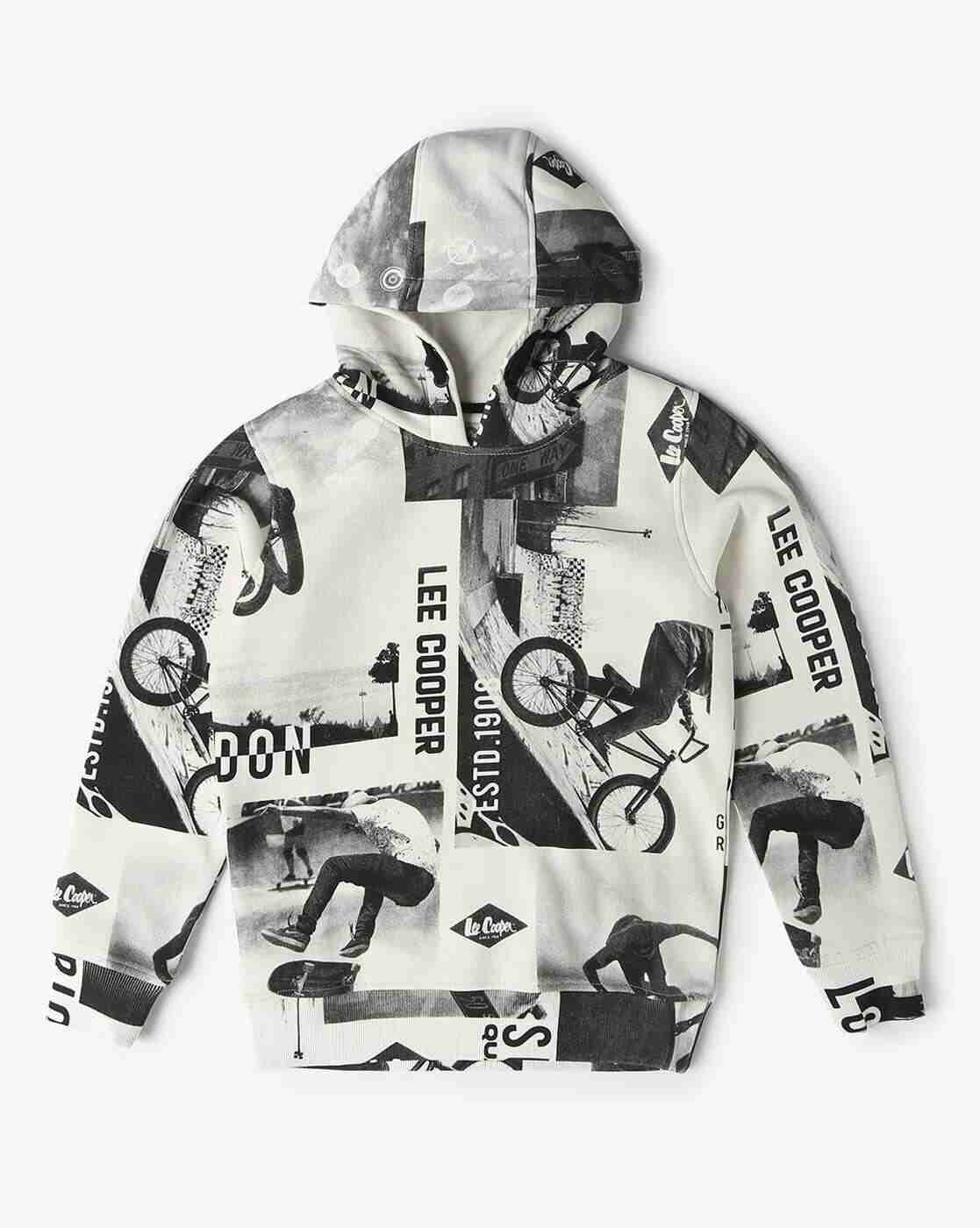 Lee Cooper | Boys Printed Relaxed Fit Hoodie|0