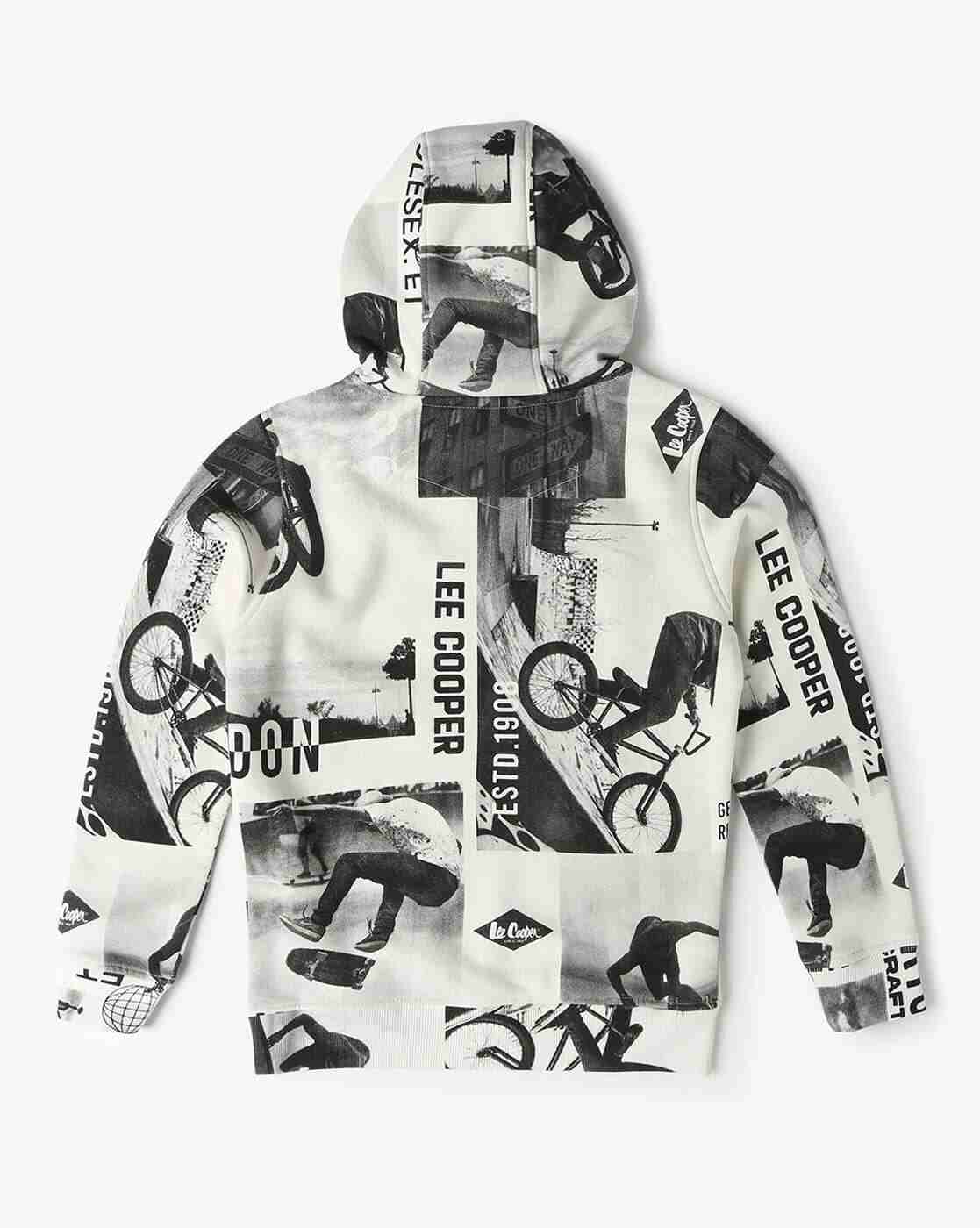 Lee Cooper | Boys Printed Relaxed Fit Hoodie|1