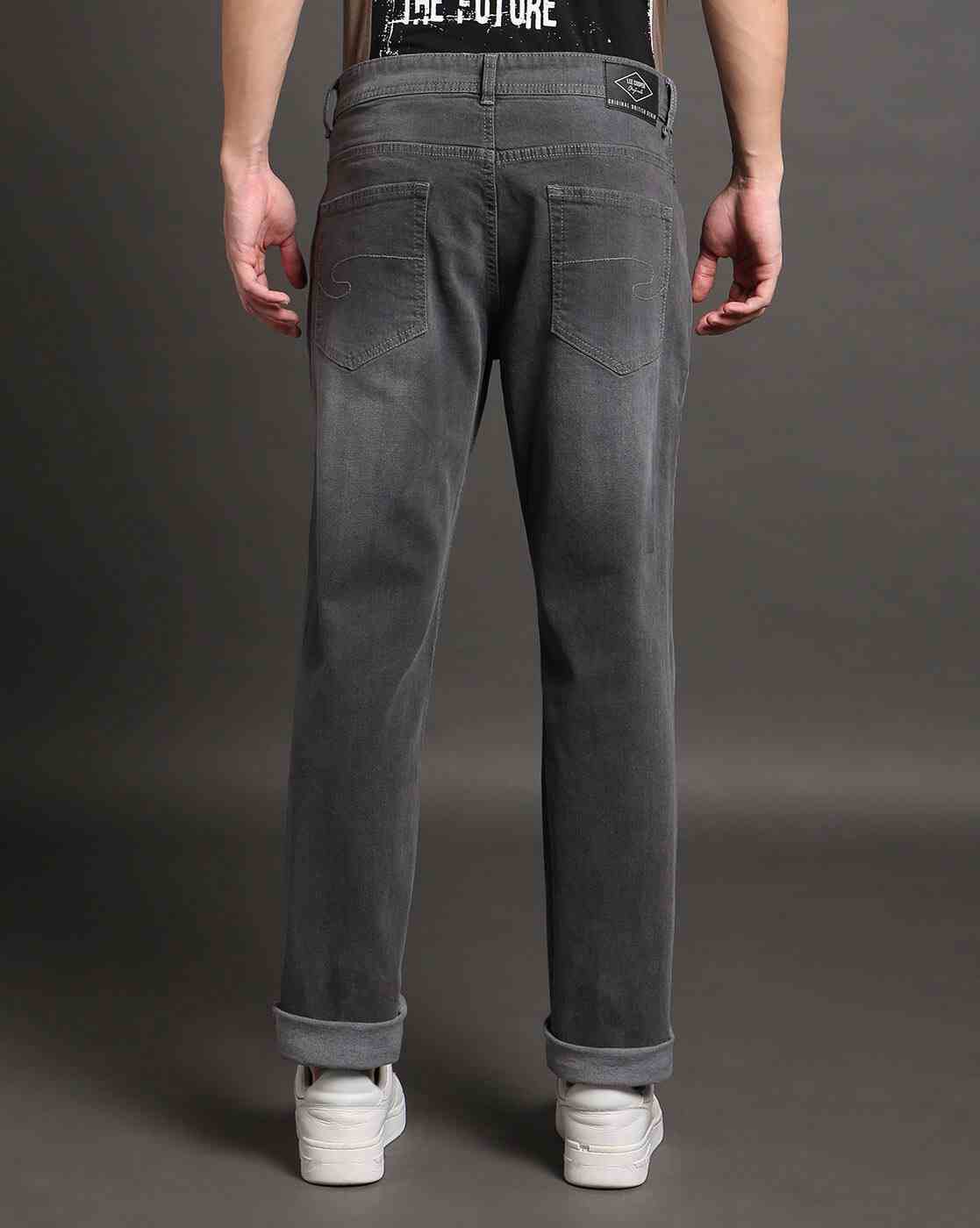 Lee Cooper | Men Mid-Wash Straight Fit Whiskered Jeans|3