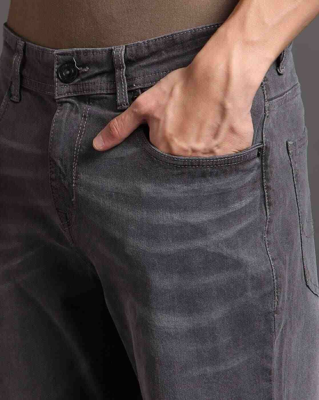 Lee Cooper | Men Mid-Wash Straight Fit Whiskered Jeans|4