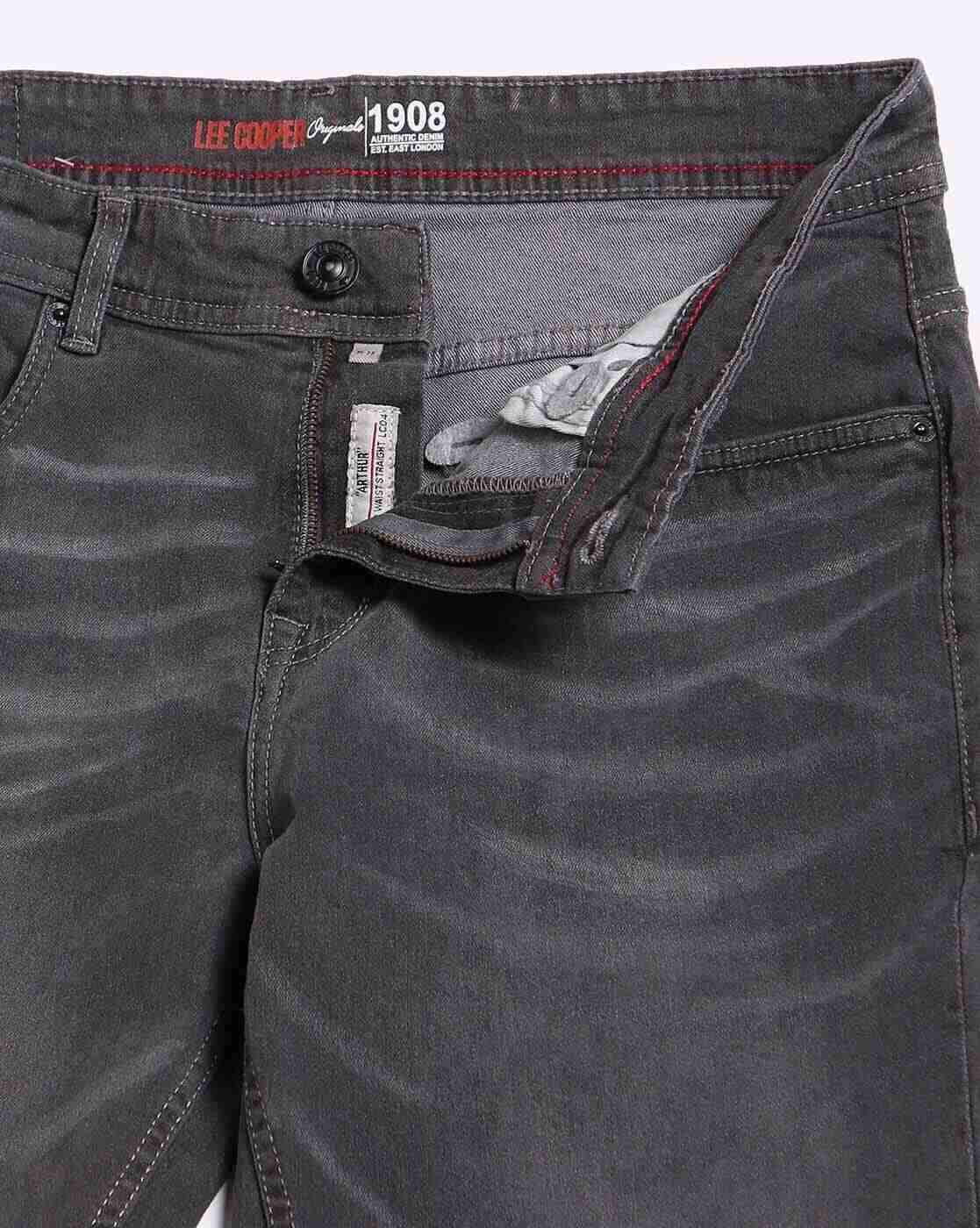 Lee Cooper | Men Mid-Wash Straight Fit Whiskered Jeans|5