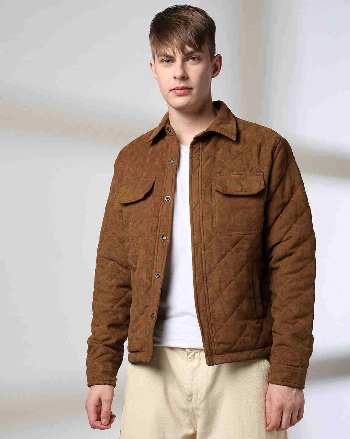 Lee Cooper | Men Quilted Regular Fit Jacket|0