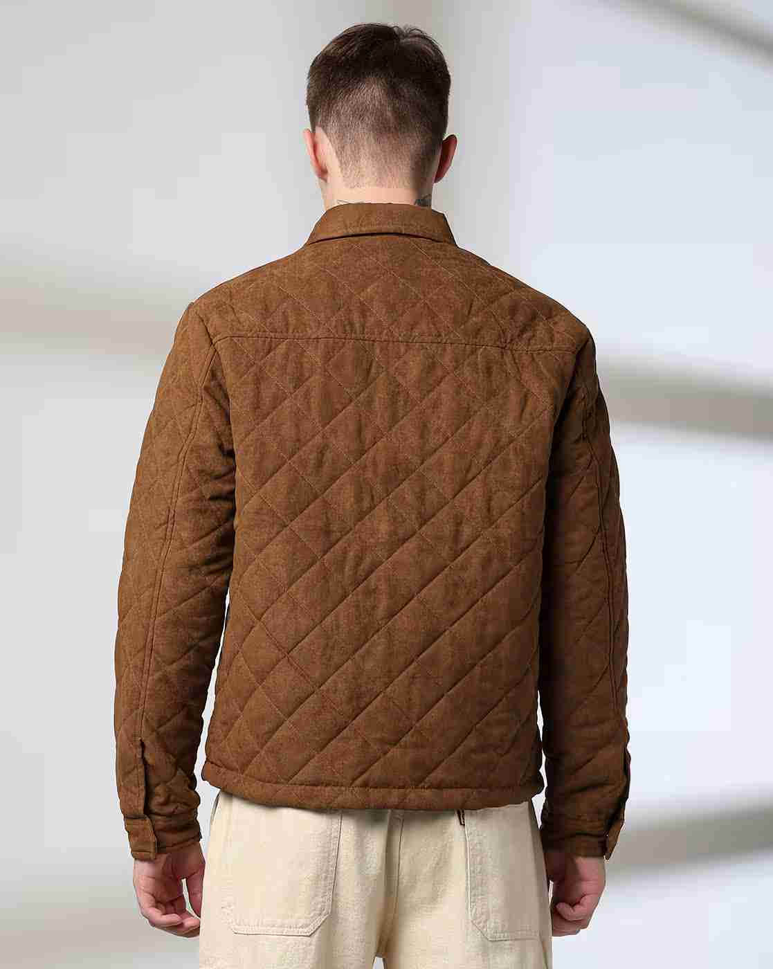 Lee Cooper | Men Quilted Regular Fit Jacket|3