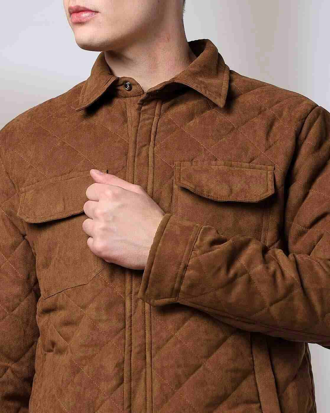 Lee Cooper | Men Quilted Regular Fit Jacket|4