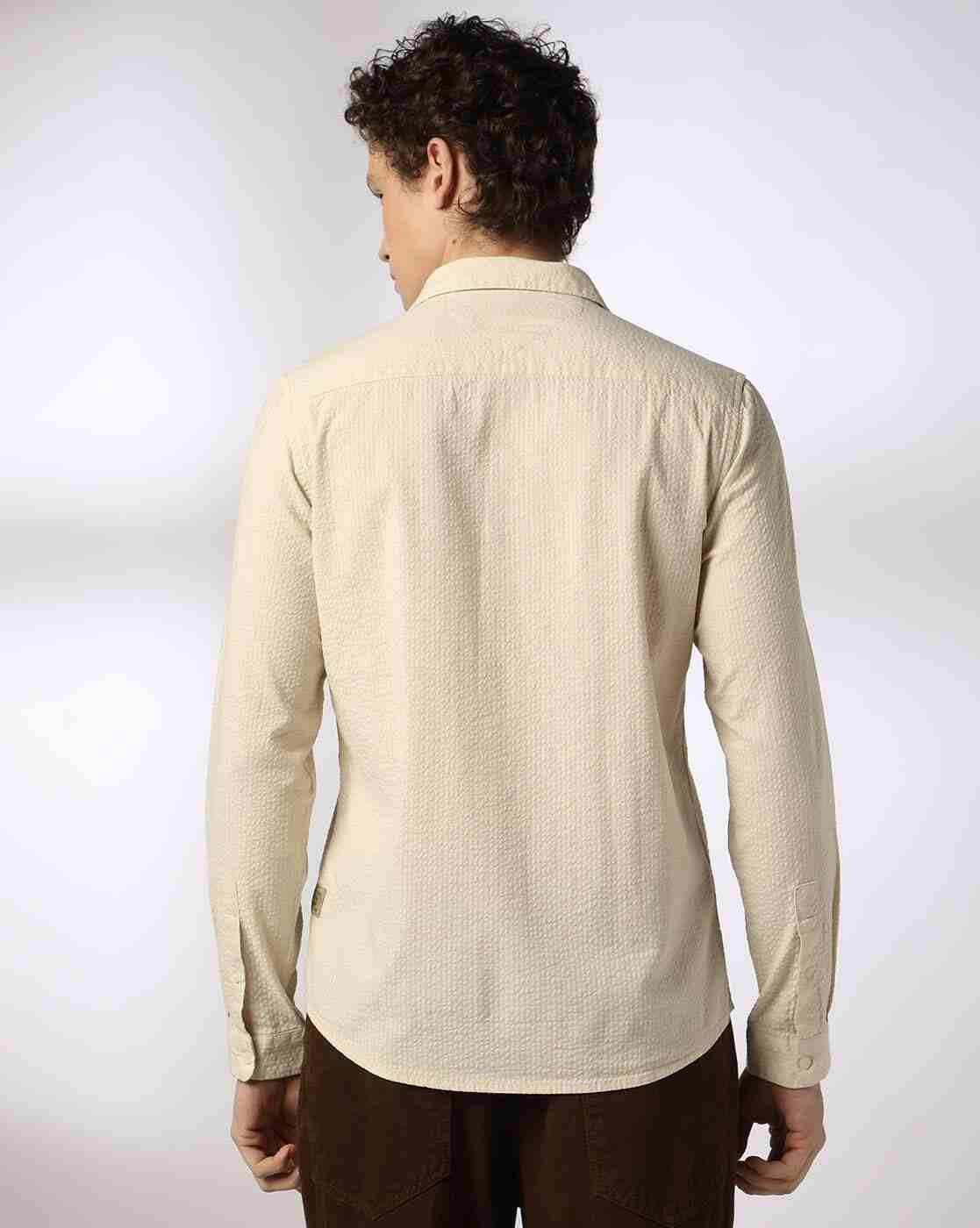 Lee Cooper | Men Self-Striped Regular Fit Shirt|3