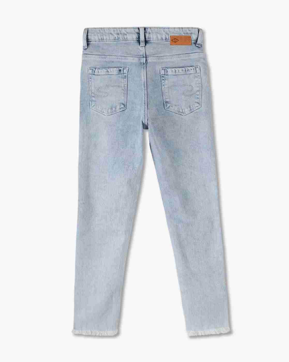 Lee Cooper | Girls Annie Heavily Washed Slim Fit Jeans|1