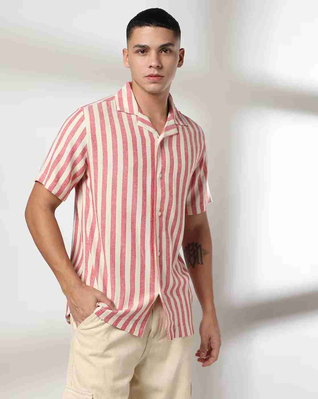 Lee Cooper | Men Striped Regular Fit Shirt|3