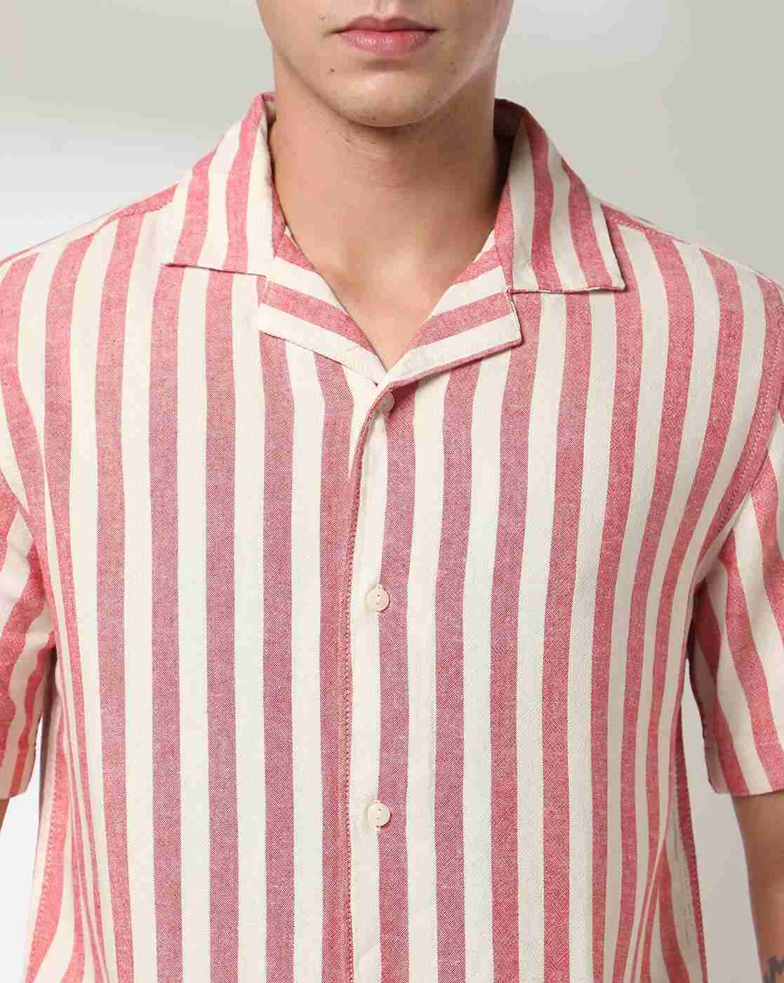 Lee Cooper | Men Striped Regular Fit Shirt|4
