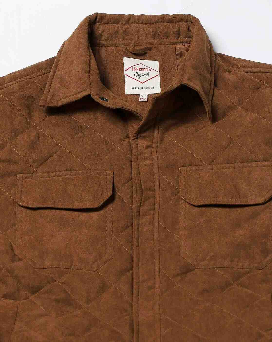 Lee Cooper | Men Quilted Regular Fit Jacket with Flap Pockets|5