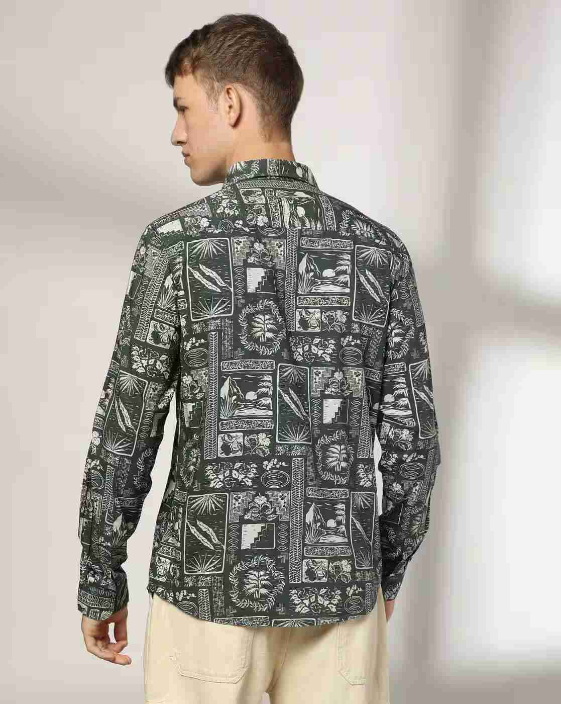 Lee Cooper | Men Tropical Print Relaxed Fit Shirt|2