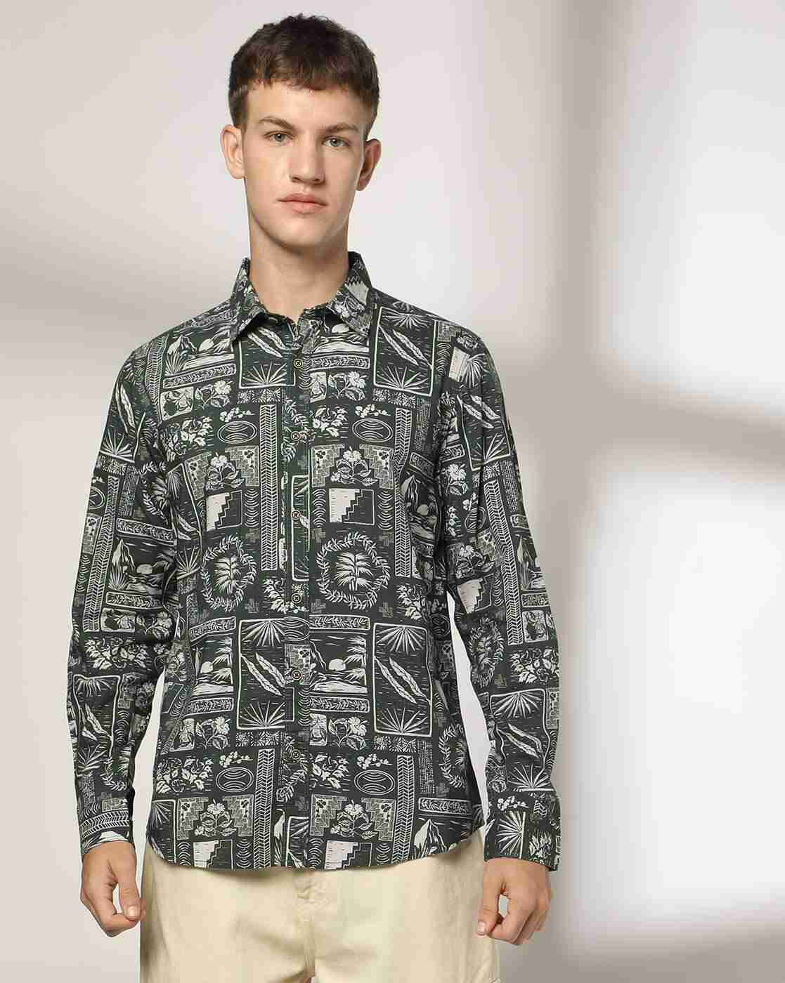 Lee Cooper | Men Tropical Print Relaxed Fit Shirt|3