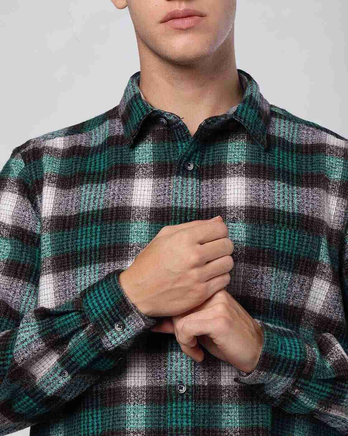 Lee Cooper | Men Checked Relaxed Fit Shirt|4