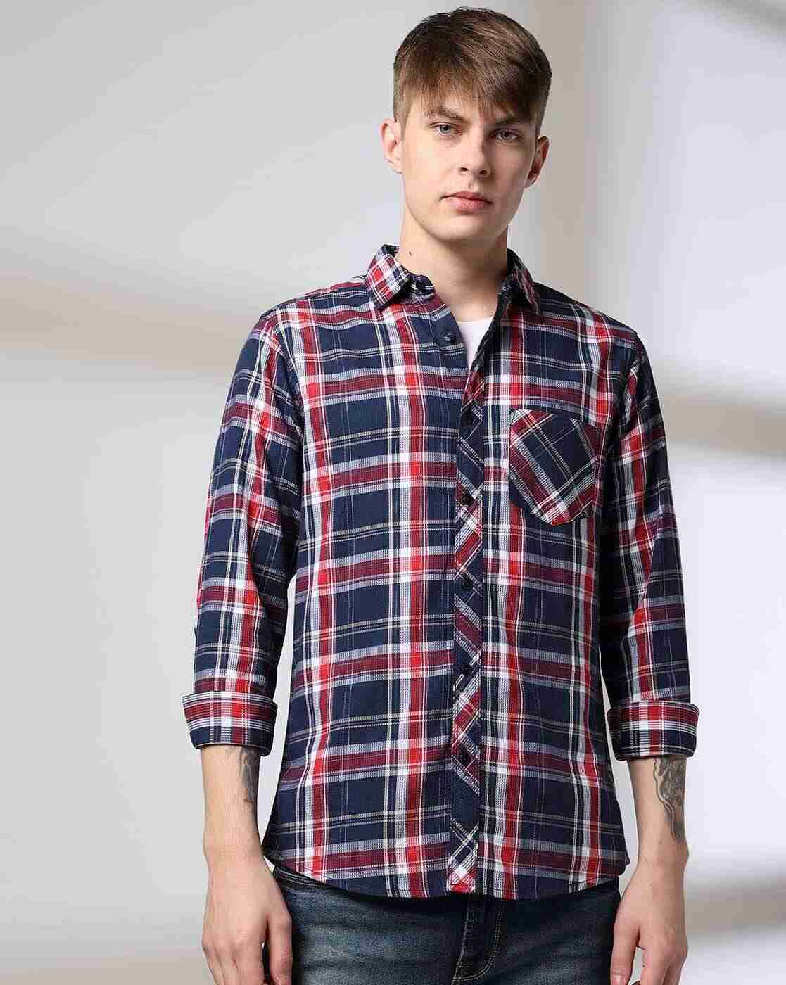 Lee Cooper | Men Checked Relaxed Fit Shirt|0
