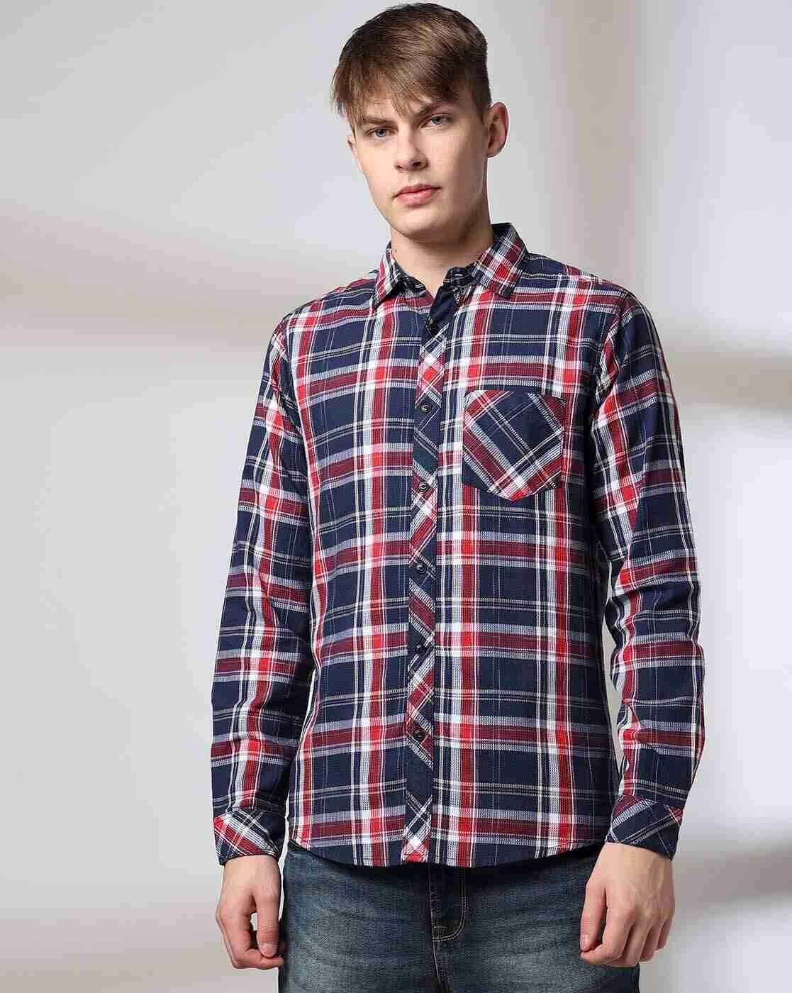 Lee Cooper | Men Checked Relaxed Fit Shirt|1