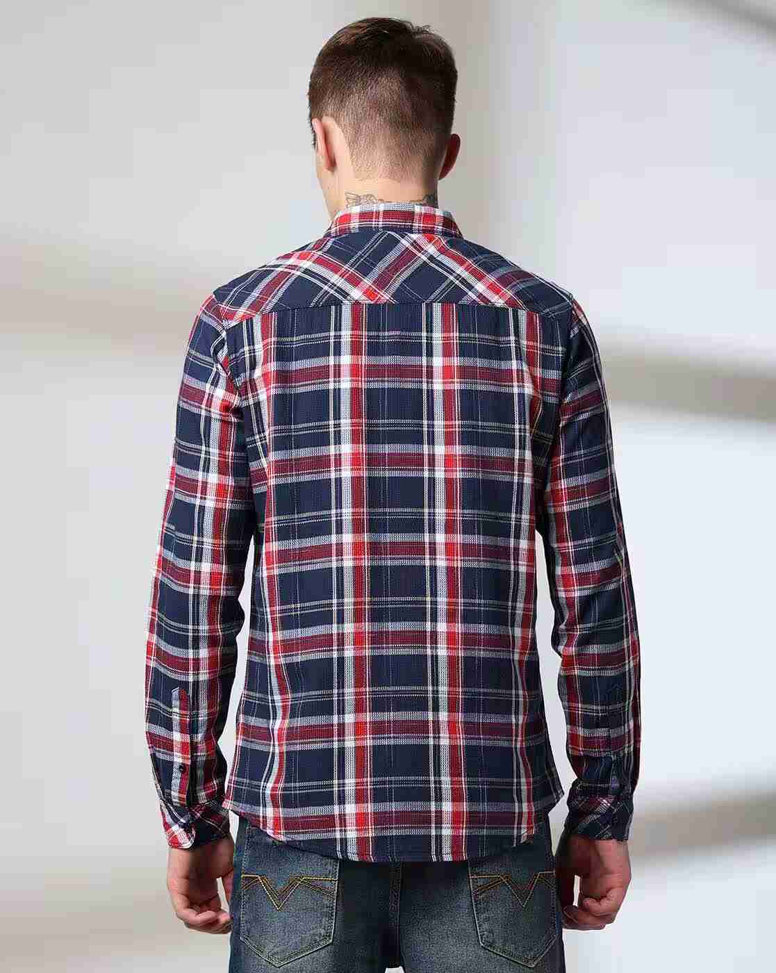 Lee Cooper | Men Checked Relaxed Fit Shirt|3