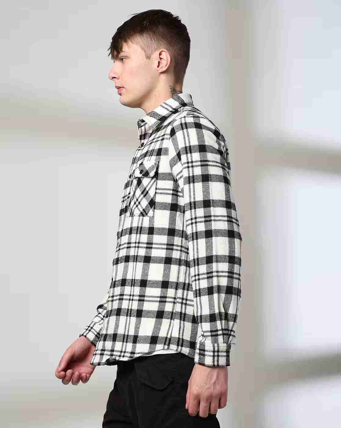 Lee Cooper | Men Checked Relaxed Fit Shirt|2