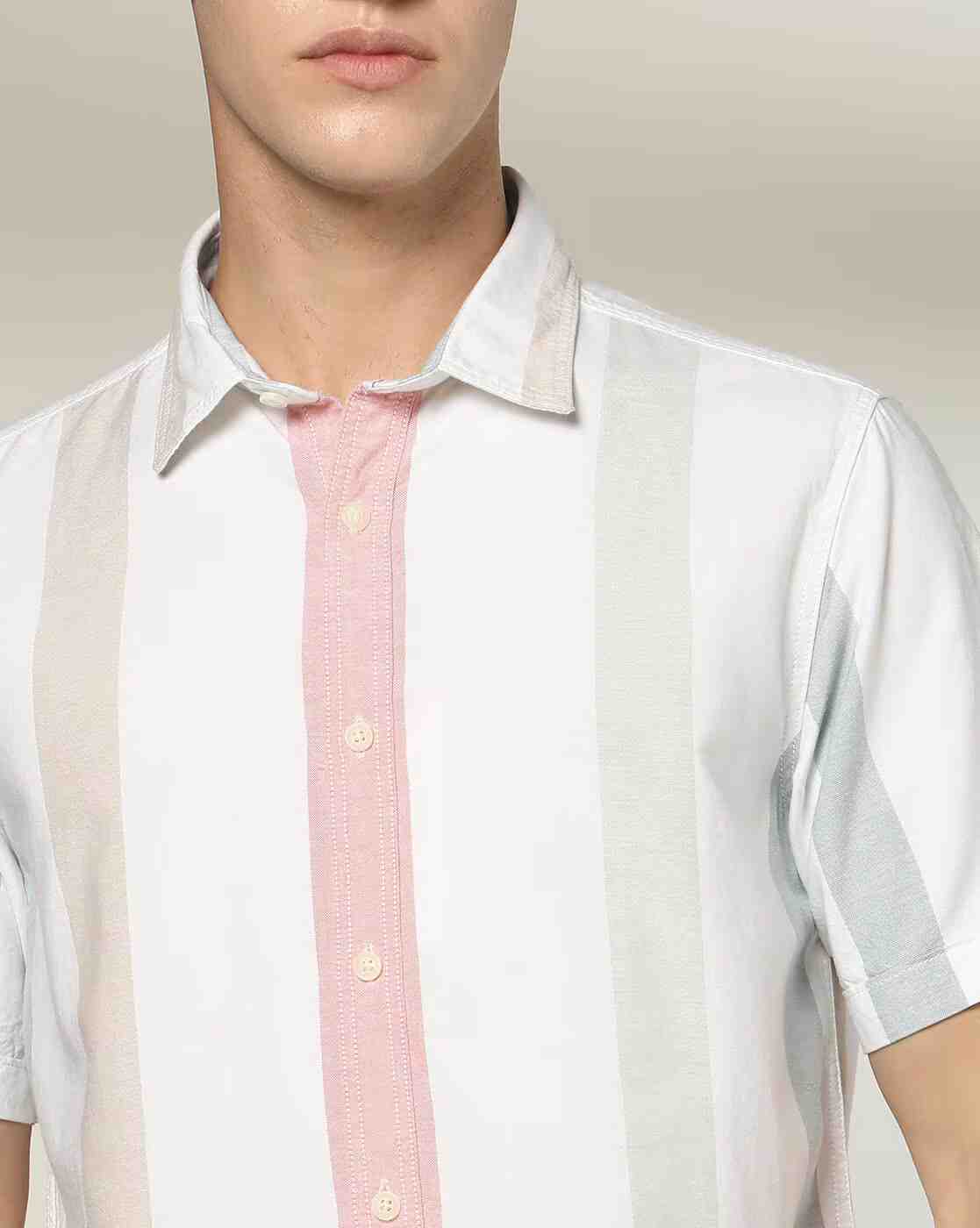 Lee Cooper | Men Striped Resort Fit Shirt|3