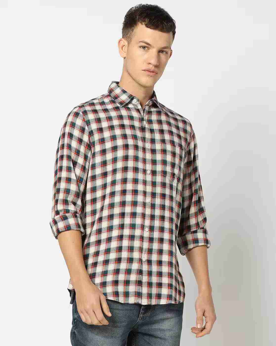 Lee Cooper | Men Checked Regular Fit Shirt|0