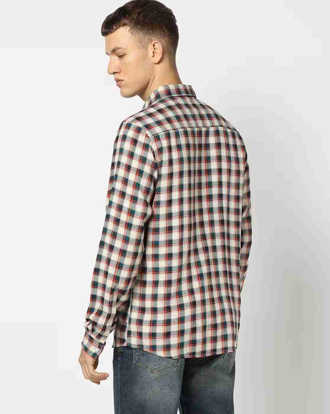 Lee Cooper | Men Checked Regular Fit Shirt|2