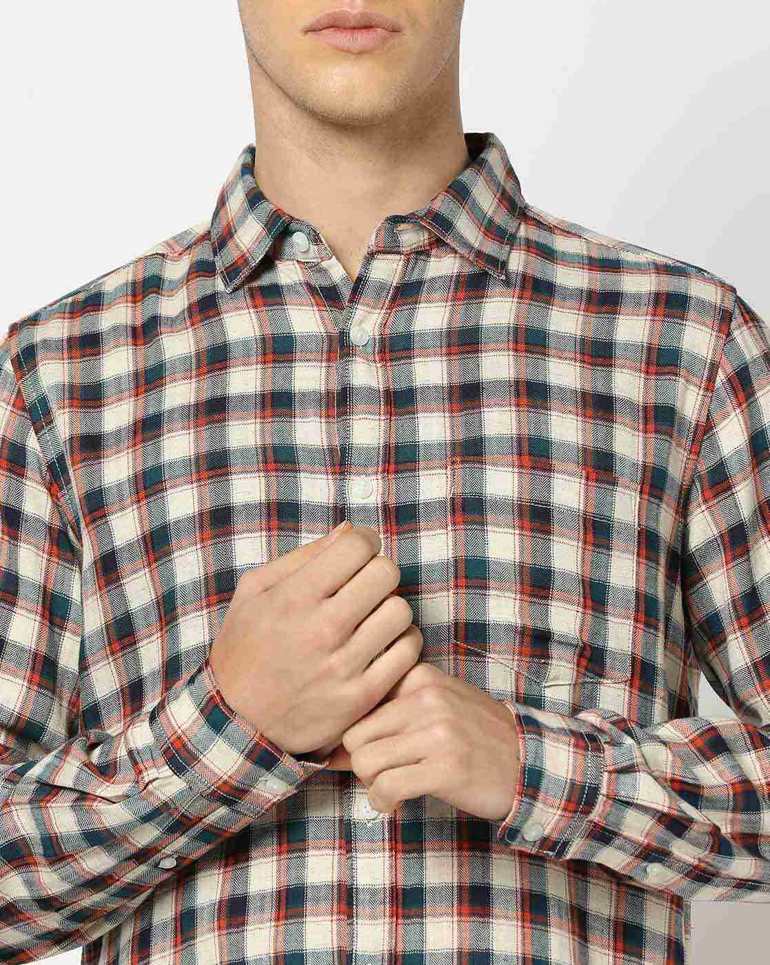Lee Cooper | Men Checked Regular Fit Shirt|4