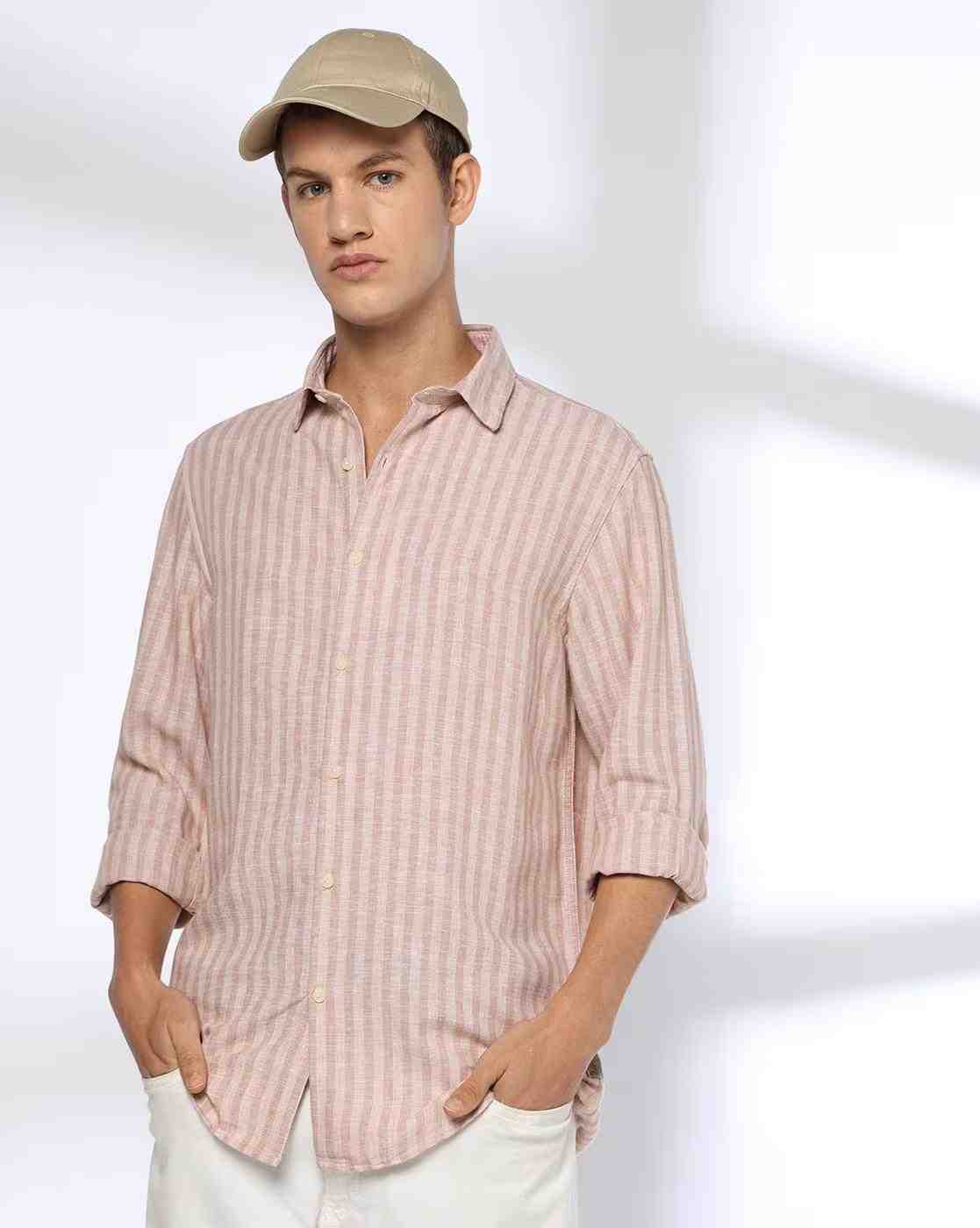 Men Striped Slim Fit Shirt