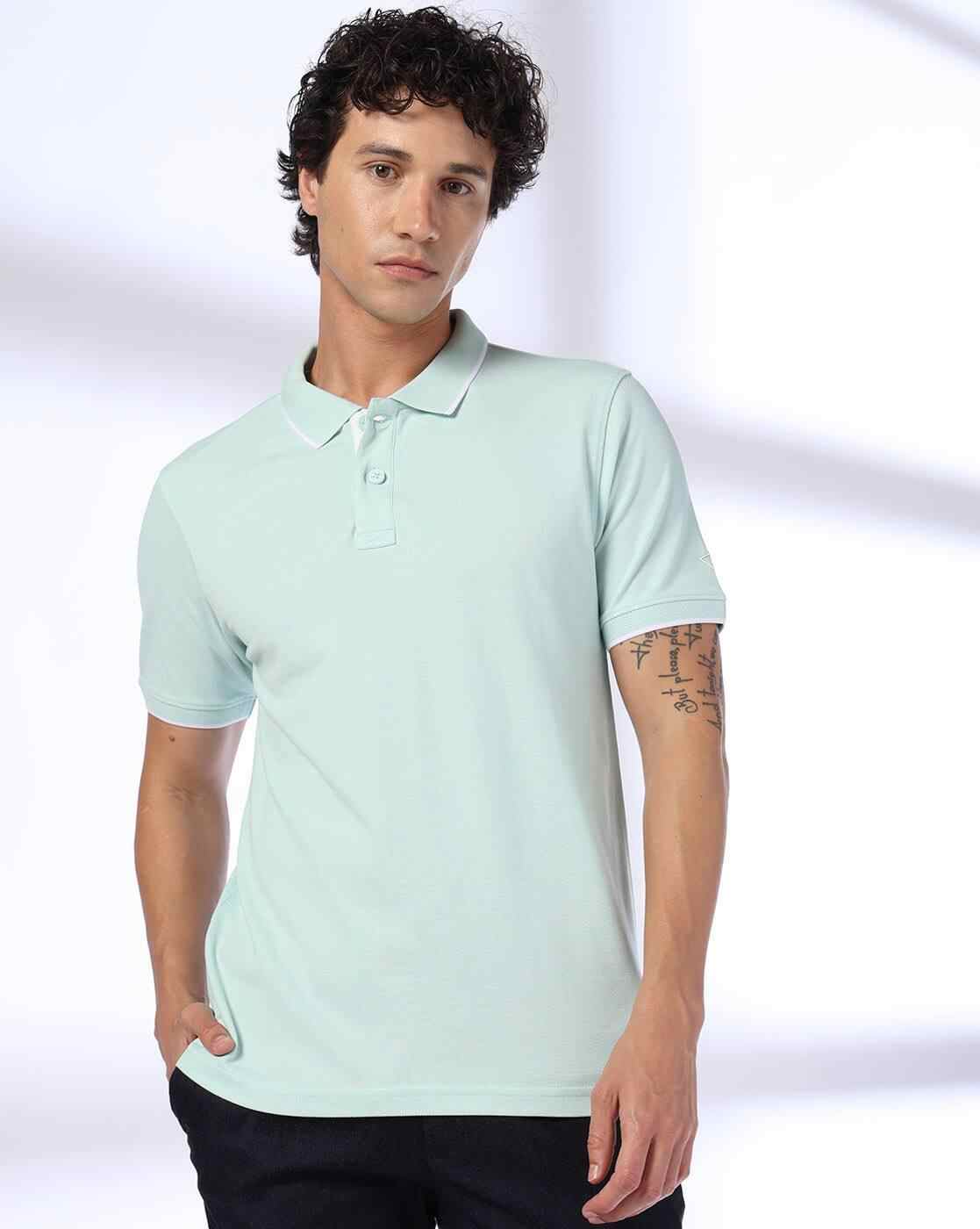 Men Regular Fit Cotton Polo T-Shirt