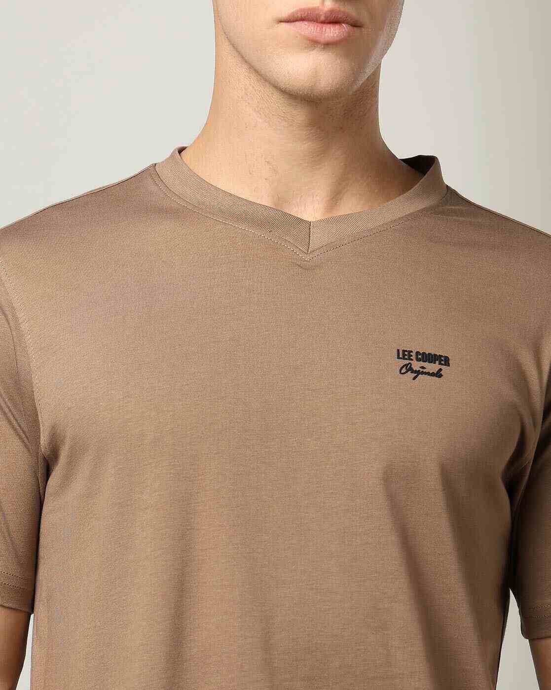 Lee Cooper | Men Regular Fit V-Neck T-Shirt|3
